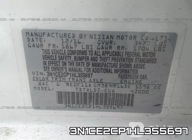 3N1CE2CP1HL355697 фото 10