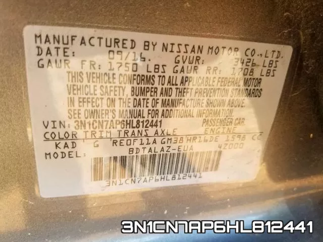 3N1CN7AP6HL812441 фото 2
