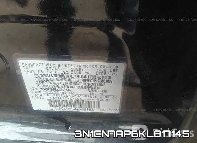 3N1CN7AP6KL817145 фото 10