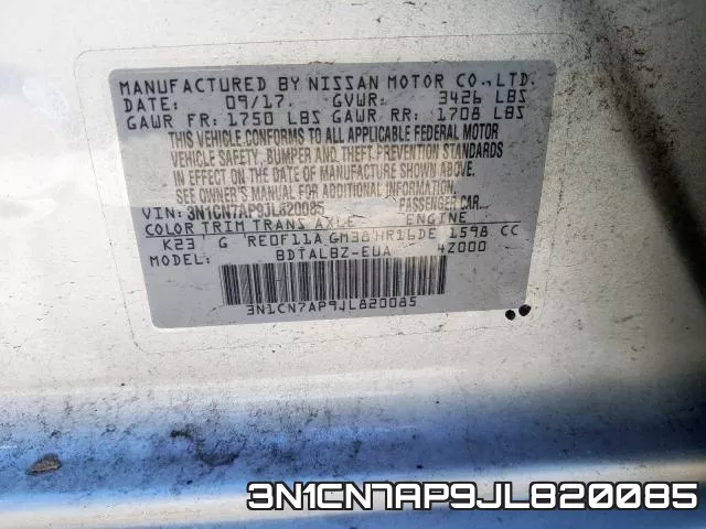 3N1CN7AP9JL820085 фото 2