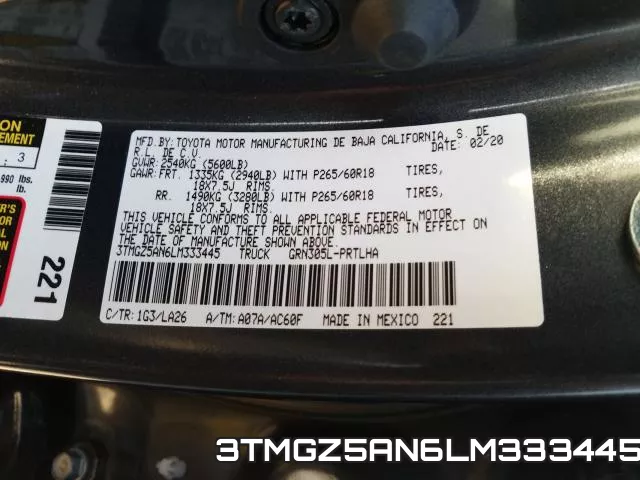 3TMGZ5AN6LM333445 фото 2