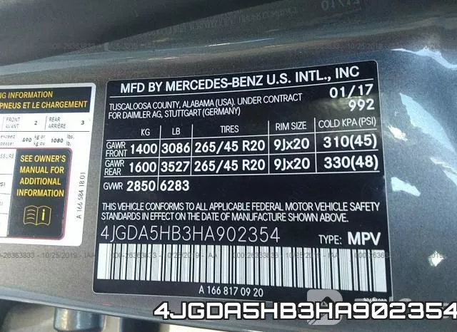 4JGDA5HB3HA902354 фото 10