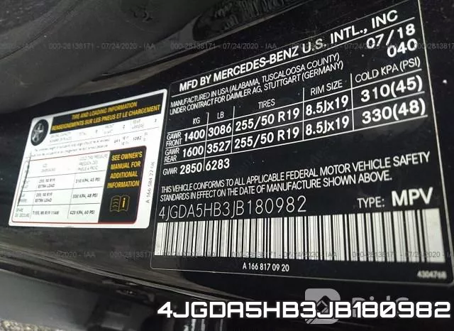 4JGDA5HB3JB180982 фото 10