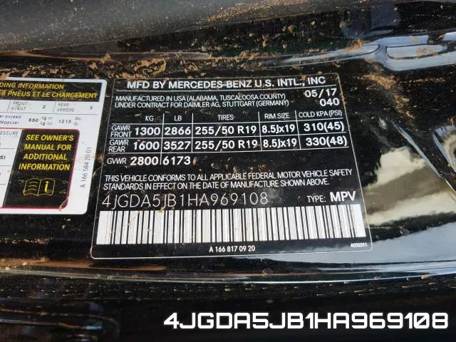 4JGDA5JB1HA969108 фото 2