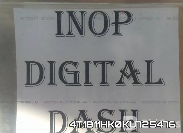 4T1B11HK0KU725476 фото 8