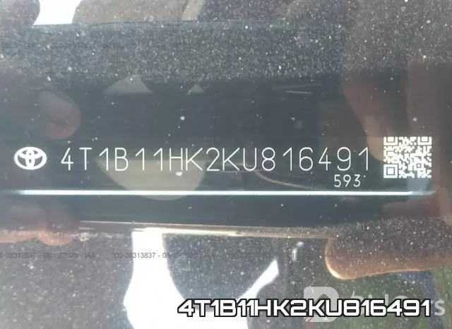 4T1B11HK2KU816491 фото 10