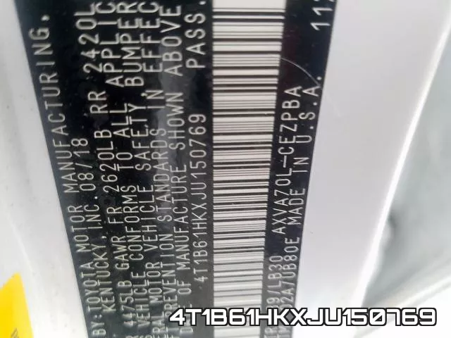 4T1B61HKXJU150769 фото 2