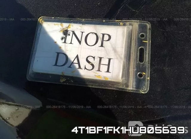 4T1BF1FK1HU805639 фото 8