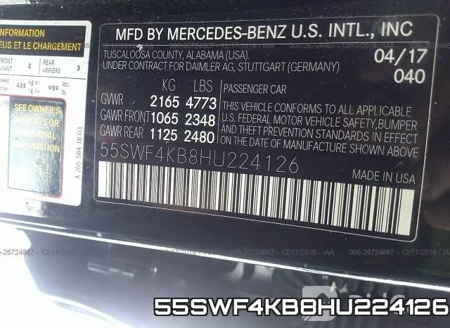 55SWF4KB8HU224126 фото 9