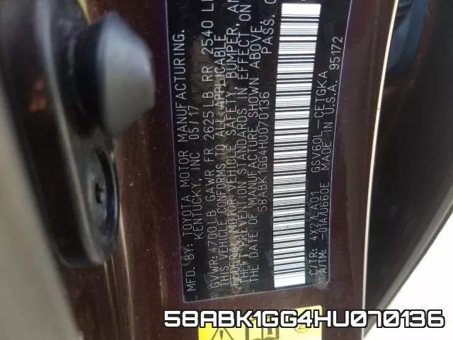 58ABK1GG4HU070136 фото 2