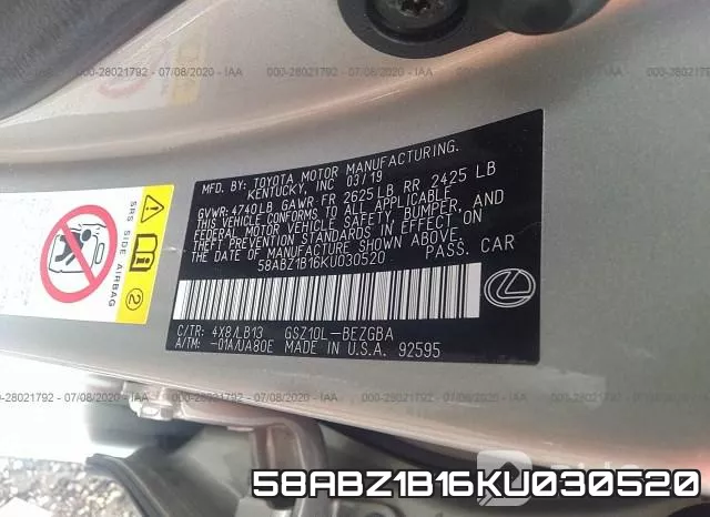 58ABZ1B16KU030520 фото 10