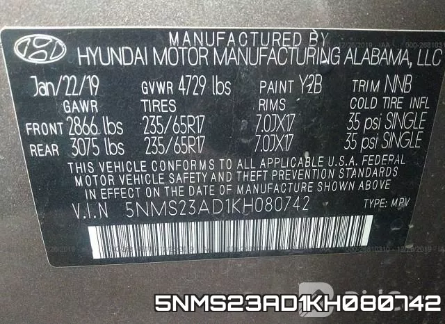 5NMS23AD1KH080742 фото 10