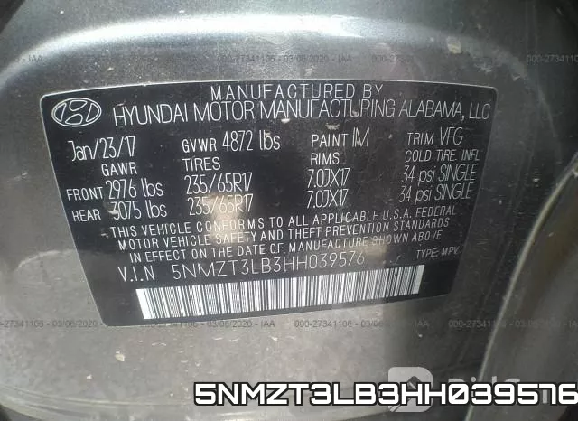 5NMZT3LB3HH039576 фото 10