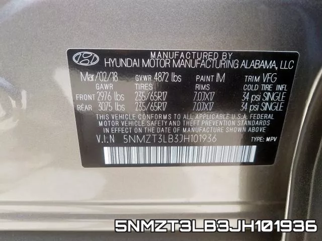 5NMZT3LB3JH101936 фото 2