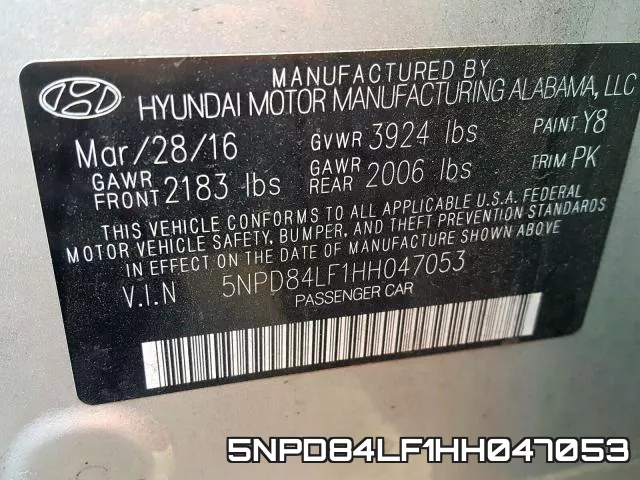 5NPD84LF1HH047053 фото 2