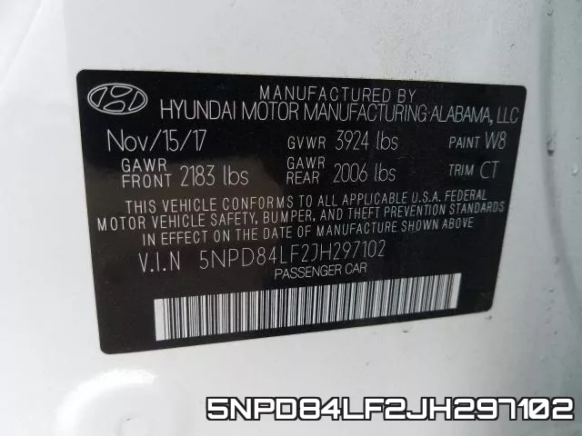 5NPD84LF2JH297102 фото 2