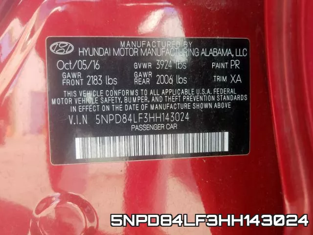 5NPD84LF3HH143024 фото 2