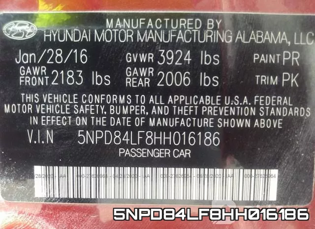 5NPD84LF8HH016186 фото 10
