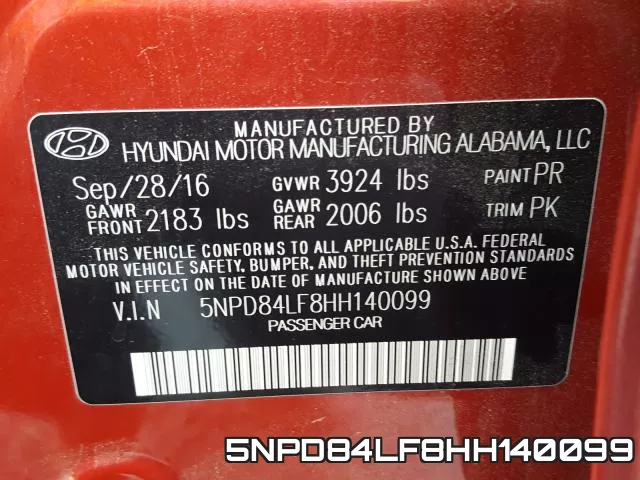 5NPD84LF8HH140099 фото 2