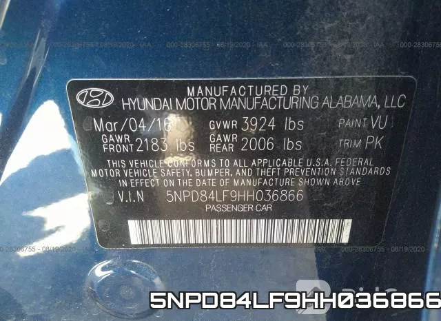 5NPD84LF9HH036866 фото 10
