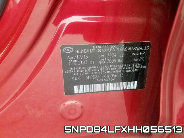 5NPD84LFXHH056513 фото 2