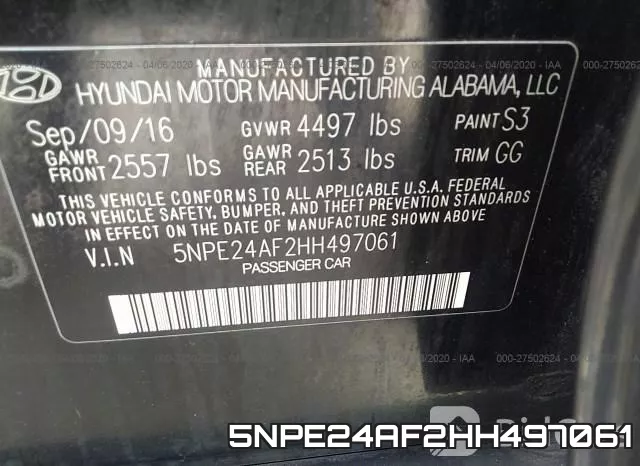 5NPE24AF2HH497061 фото 10