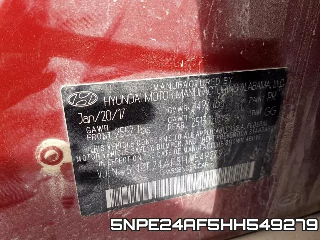 5NPE24AF5HH549279 фото 2