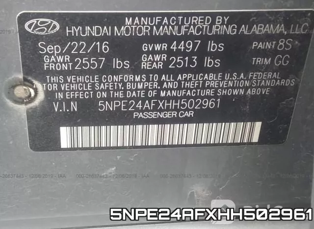5NPE24AFXHH502961 фото 10