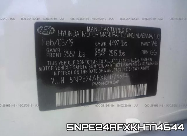 5NPE24AFXKH774644 фото 10