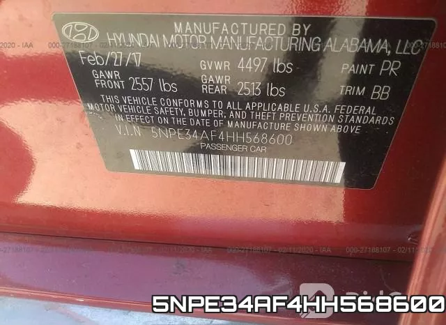 5NPE34AF4HH568600 фото 10
