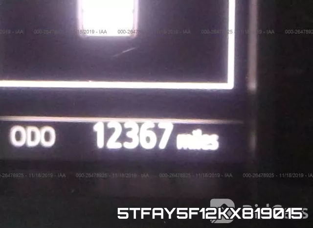 5TFAY5F12KX819015 фото 8