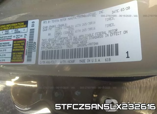 5TFCZ5AN5LX232616 фото 10