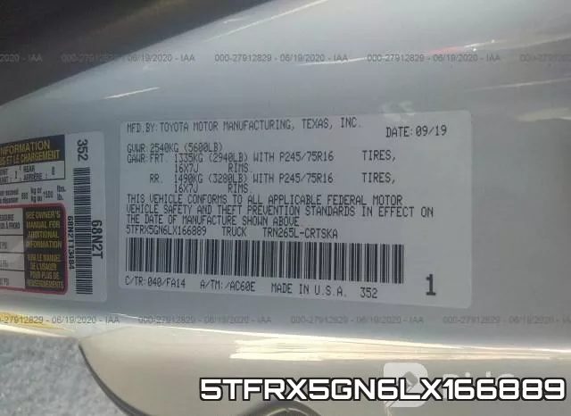 5TFRX5GN6LX166889 фото 10
