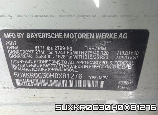 5UXKR0C30H0X81276 фото 10