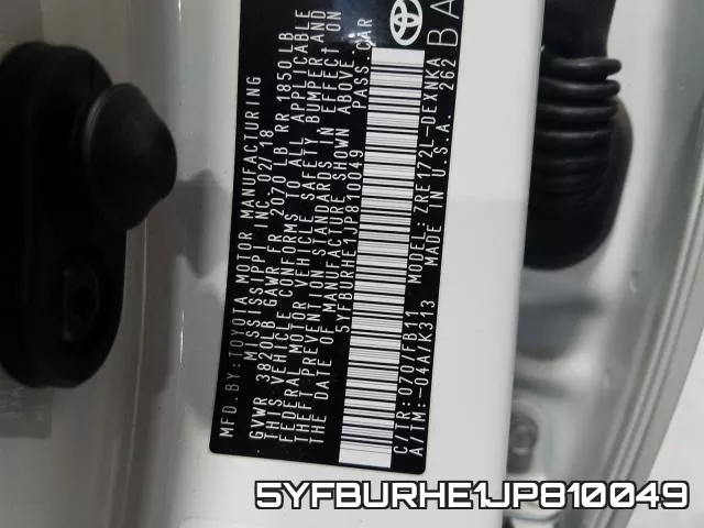5YFBURHE1JP810049 фото 2