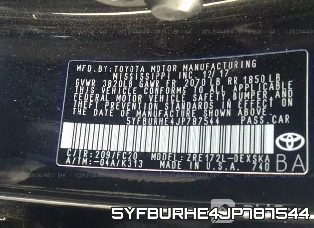 5YFBURHE4JP787544 фото 10
