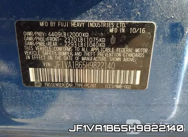 JF1VA1B65H9822140 фото 10