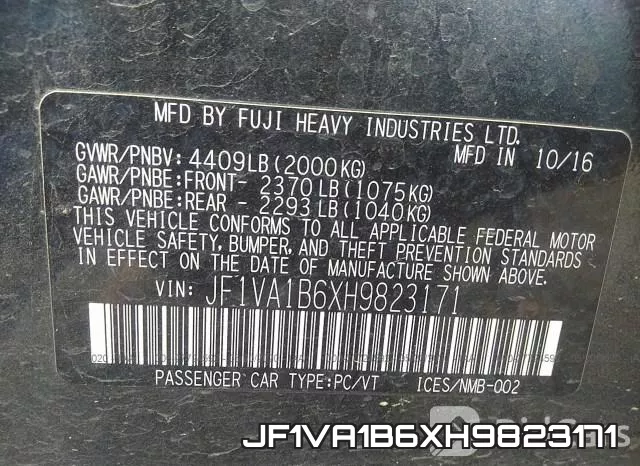JF1VA1B6XH9823171 фото 10