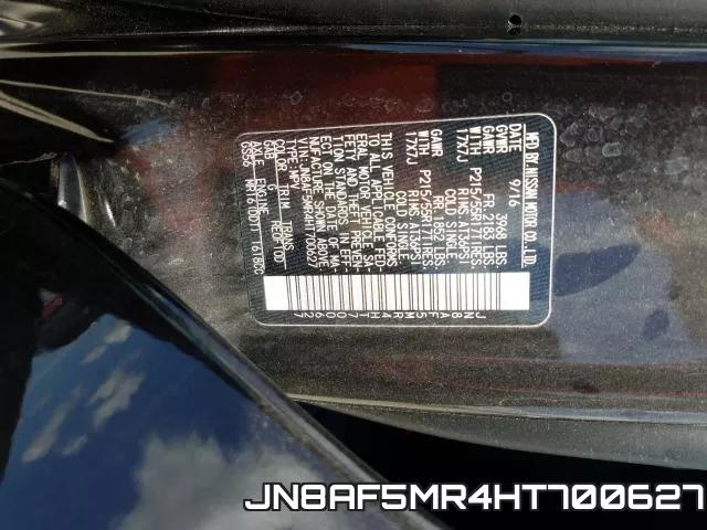 JN8AF5MR4HT700627 фото 2