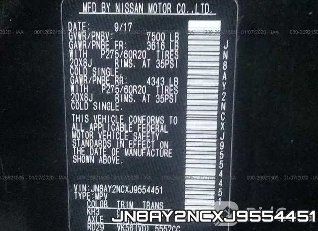 JN8AY2NCXJ9554451 фото 10
