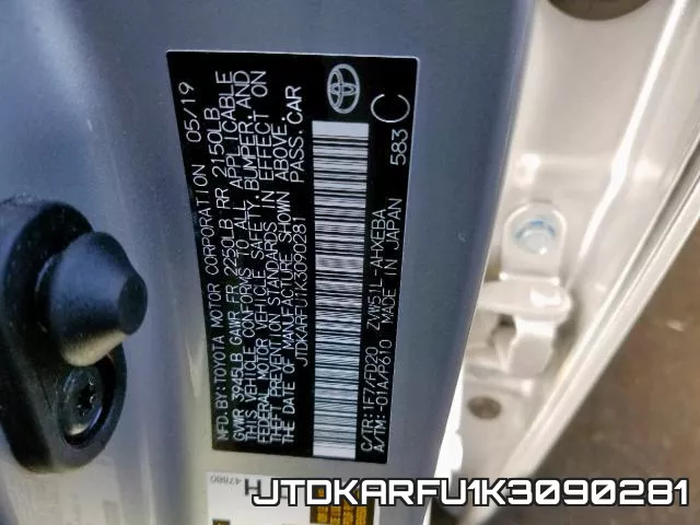 JTDKARFU1K3090281 фото 2