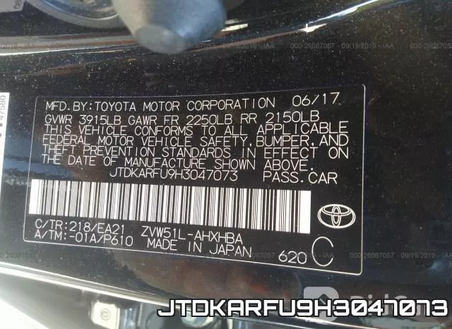 JTDKARFU9H3047073 фото 10