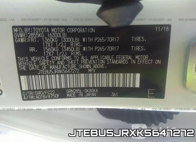 JTEBU5JRXK5647272 фото 10