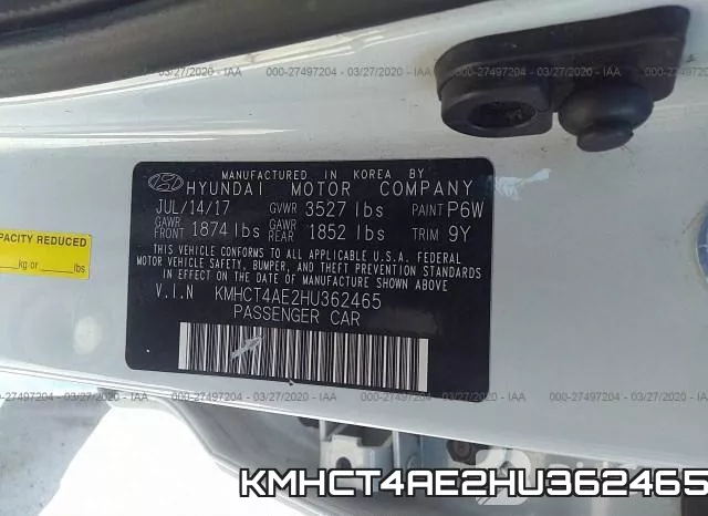 KMHCT4AE2HU362465 фото 10