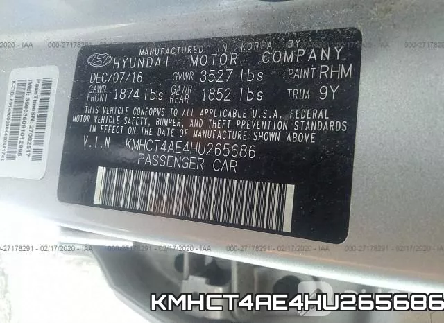 KMHCT4AE4HU265686 фото 10