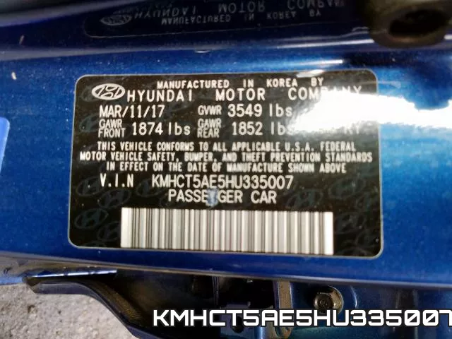 KMHCT5AE5HU335007 фото 2