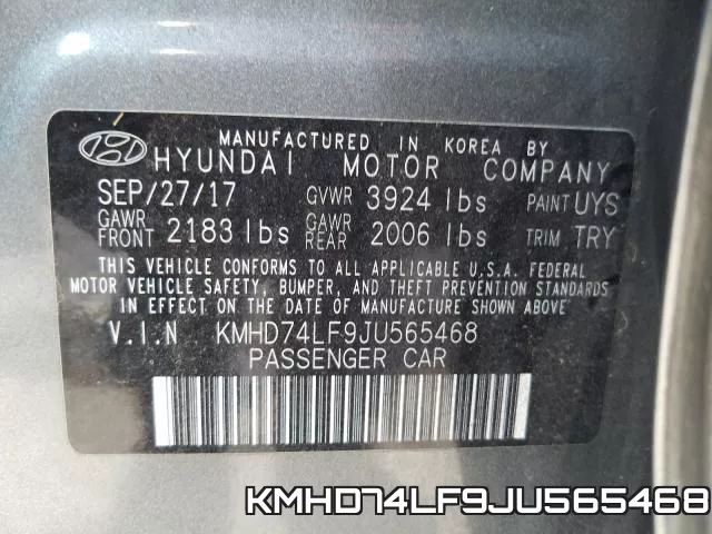 KMHD74LF9JU565468 фото 2