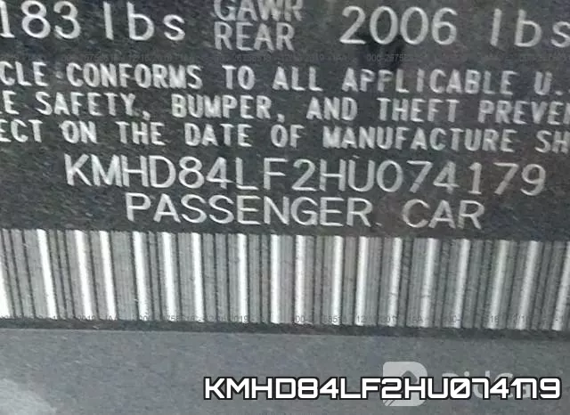KMHD84LF2HU074179 фото 10
