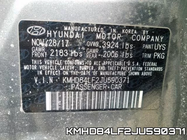 KMHD84LF2JU590371 фото 2