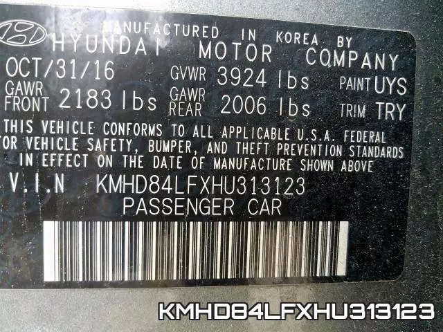 KMHD84LFXHU313123 фото 2